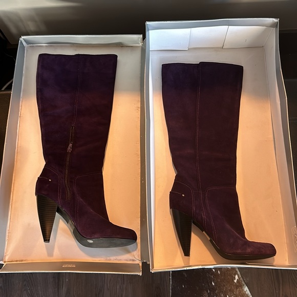 Jessica Simpson JS-Virnica2 Eggplant Suede Boots 8M - Picture 3 of 8